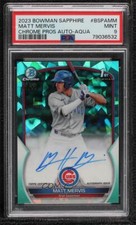 2023 Bowman Sapphire Edition Aqua 69/99 Matt Mervis PSA 9 MINT Rookie Auto RC