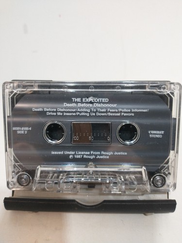 The Exploited "DEATH BEFORE DISHONOUR" Rough Justice Cassette Tape 1987 - Picture 6 of 13