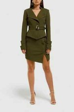 GINGER AND SMART Advocate Skirt Khaki Size 8 AU Workwear Preloved