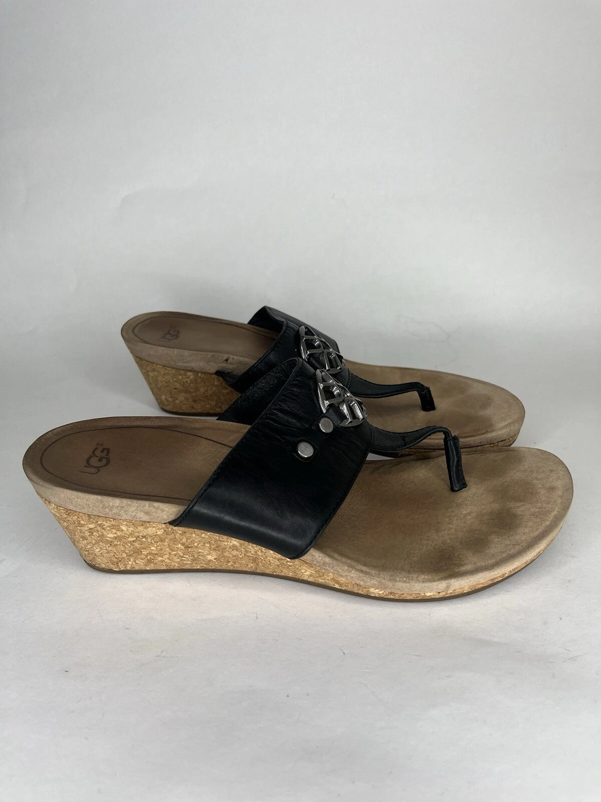 Ugg sandali infradito tacco zeppa donna taglia 40 5 US 9 5