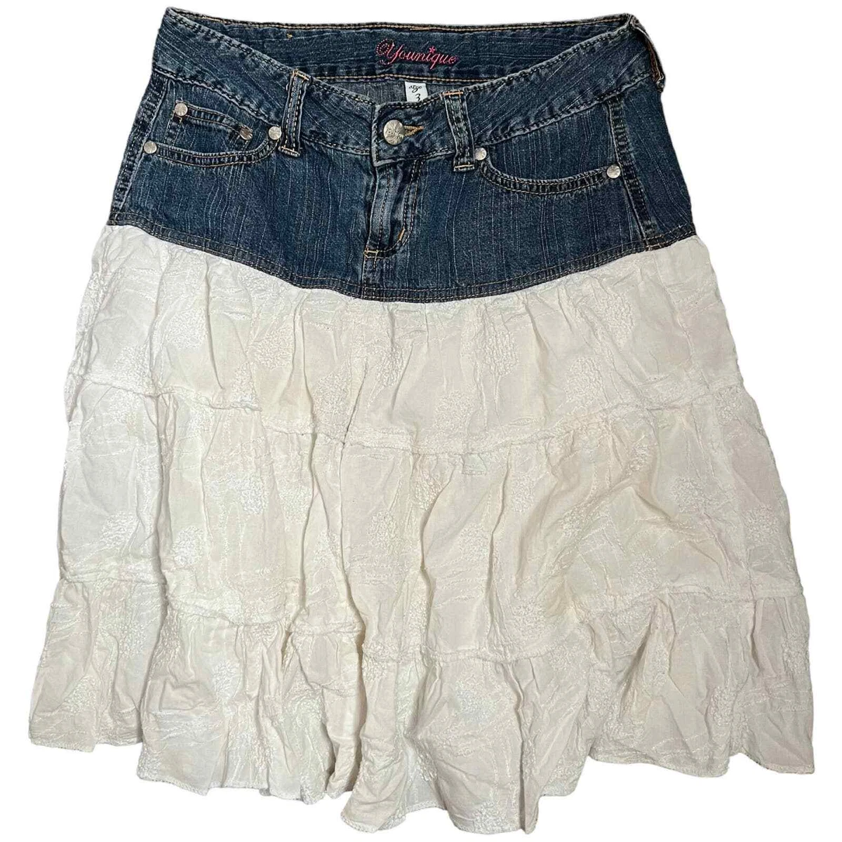 White denim cheap skirt juniors