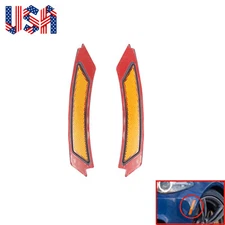 Pair Amber Front Bumper Reflector Lamp LH & RH Side Fit for BMW 323i 325i 328i