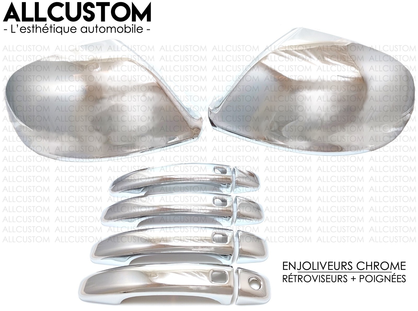 Insert rétroviseur chromé et garniture poignée porte Audi Q5 8R SQ5 2008-2016 accessoire tuning