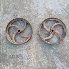 Pair Of Cast Iron Wheels Shepherds Hut Trolley