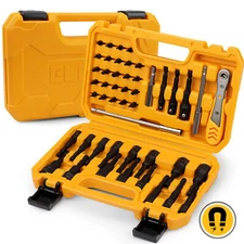 47PC Magnetic Impact Nut Driver Screwdriver Bit Set 1/4" Hex Shank Quick Change