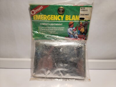 Vintage 1995 Coghlan s Emergency Blanket NOS 8235 Made In USA Survival