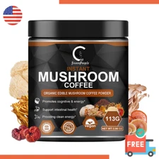 Organic Mushroom Coffee Powder Support Brain Health Promotes Cognitive & Energy