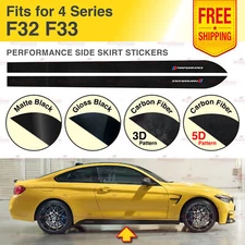 Racing Side Skirt Stripes Vinyl Decals Graphic Stickers for BMW F32 F33 4 Series