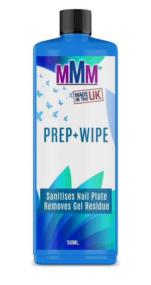 MMM Prep And Wipe Nagel Gel Lack Reiniger Reiniger UV LED Maniküre 50ml