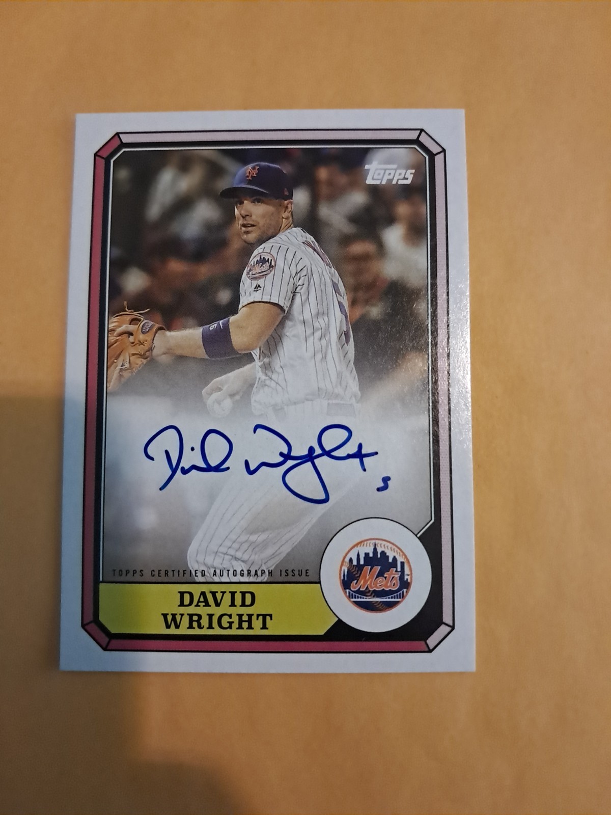 David Wright 2025 Topps Archives Boardwalk Baseball Auto #87BBA-DW Mets