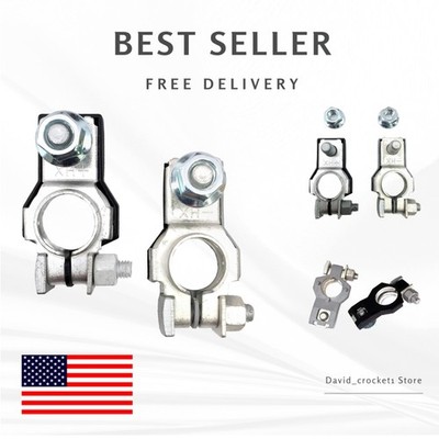 Battery Terminal Clamp Set - Positive & Negative, Direct Fit for Major Brands