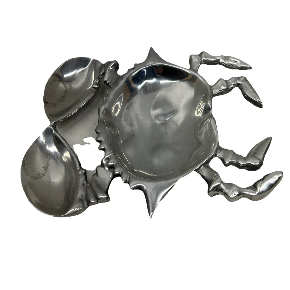 Wilton Armetale Giant Crab 14" Pewter Chip Dip Serving Tray Pewter - Image 2 of 4
