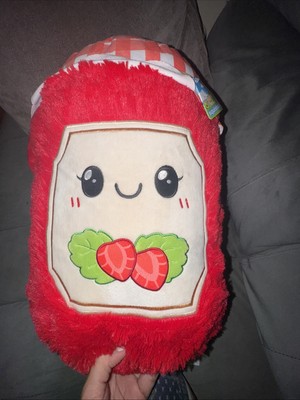Squishables Strawberry Jam - Jumbo Stuffed 16'' Plush - Comfort Food - NWT