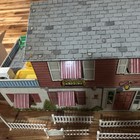 Vintage 50s Marx Tin Dollhouse W Furniture Attached Garage Super Clean — photo 6