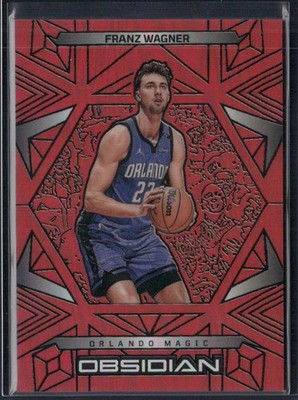 2024-25 Panini Obsidian #129 Franz Wagner Electric Etch Red Flood