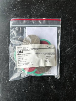 (10) 3M 6234J Quick Change Disc 85240, 1-1/2'' Roloc, Diamond Coated, M74 MIC, TR