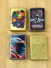 ZIPPO Lighter Case LOT (4) - NO INSERTS, 4 Empty Cases Only, ALL NEW, Never Used