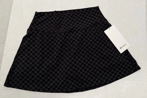 New Lululemon Align High-Rise Skirt Size 10 Juaquard 3” Liner Shorts Black Print