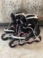 Branded Rollerblade Inline Skates Adults Size 6 (39), Black Pink White
