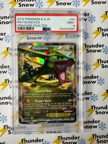 Rayquaza EX #85 Dragons Exalted 2012 Pokemon B & W PSA 9 143029391