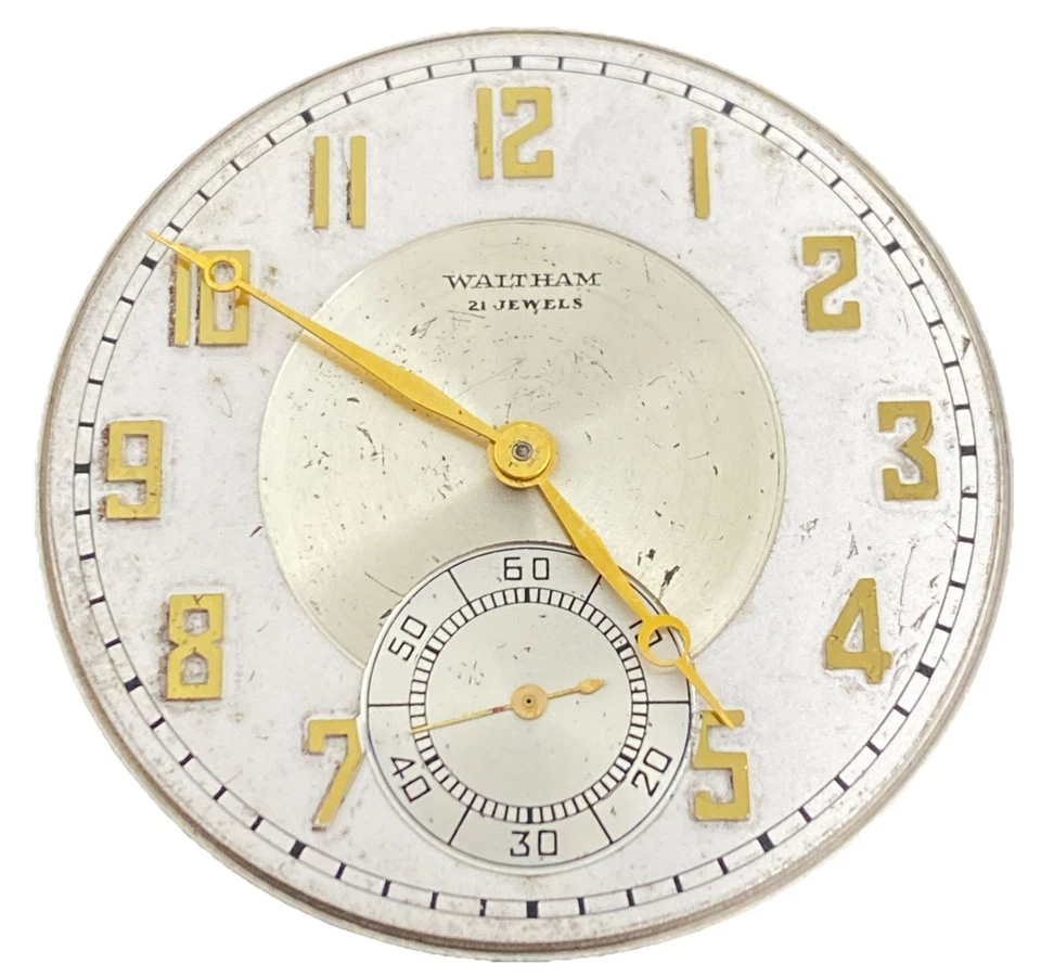 Reloj Bolsillo Waltham Riverside Movimiento 21j 12s 1924 Col B Gr 221 Tictac F8460 Foto 2 de 4