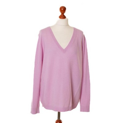 NORDSTROM Pullover Damen 100% Kaschmir Lila Größe XL  8301