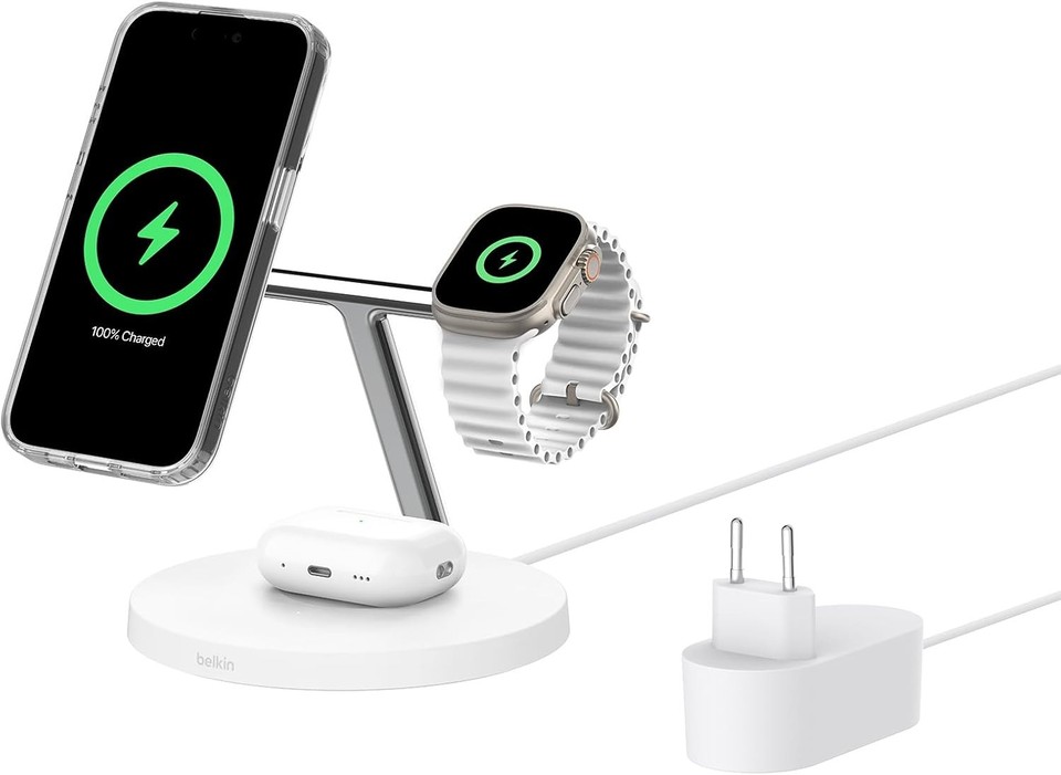 Belkin BoostCharge Station Recharge 3 1 iPhone Apple Watch AirPods Qi2