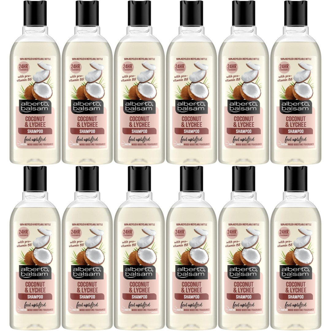 Alberto Balsam Coconut & Lychee Shampoo 300ml - Revive & Refresh Hair - Image 8