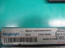SBA23-11SURKMGKWAF01  KINGBRIGHT  FACTORY   TUBE 10 PCS
