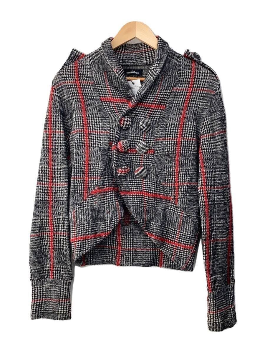 COMME DES GARCONS ALTRA GIACCA LANA GRIGIO CHECK TP T049