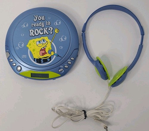 2003 Spongebob Squarepants CD Player With Headphones Tested Working READ