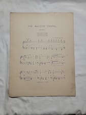 original vintage sheet music -- 1873 THE WAYSIDE CHAPEL reverie for piano WILSON