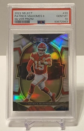 2022 SELECT PATRICK MAHOMES II CONCOURSE SILVER PRIZM GRADED PSA 10 GEM MINT