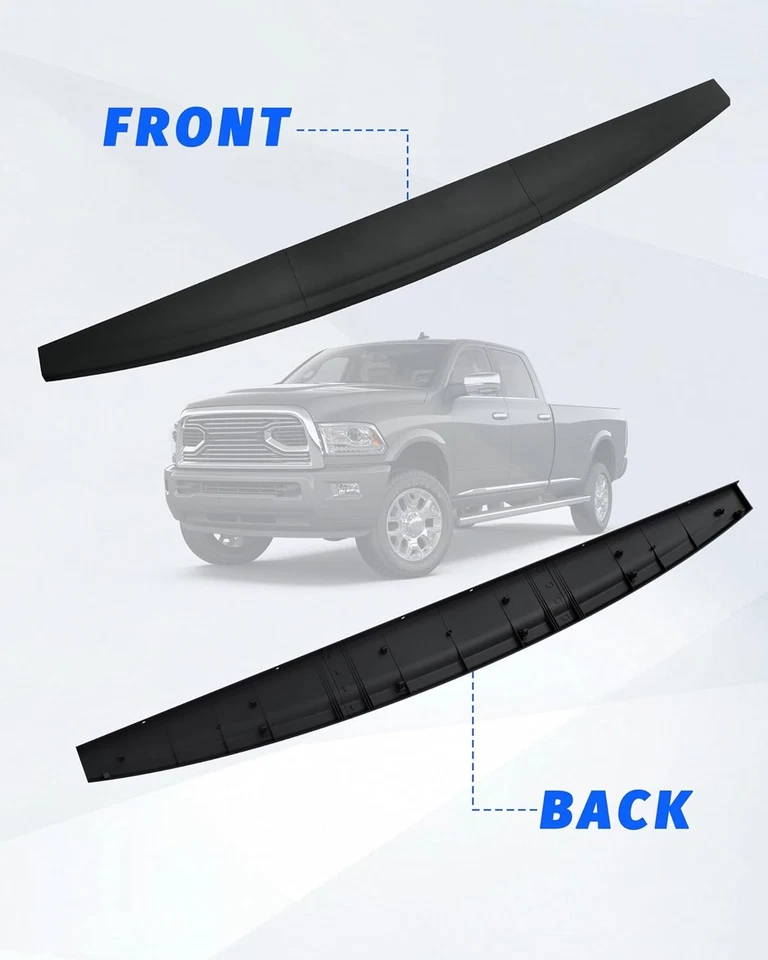 Tampa de moldagem spoiler porta traseira KEWISAUTO para 2009-2019 Dodge Ram 1500, combinada - Imagem 4 de 4