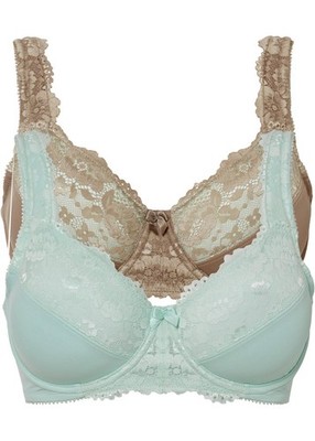 Neu 2er Pack Minimizer-BH Gr. 100 Cup F Rhabarber/Koralle Damen-Bra Dessous