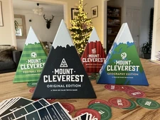 Mount Cleverest Original/Movies/Geography Edition Family Party Card Trivia Game