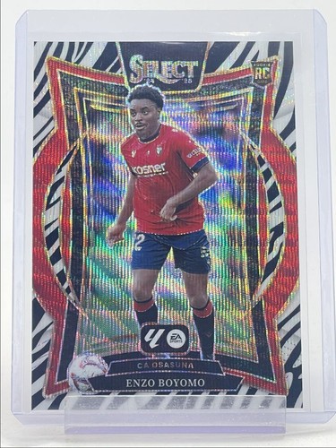 ENZO BOYOMO 2024 SELECT LA LIGA TERRACE ROOKIE ZEBRA PRIZM RC Q4841