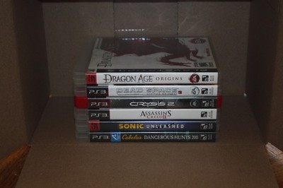 PS3 Game Lot (6) Dead Space 3 LE Dragon Age Orig AsCrd II Sonic Crysis 2 Cabela