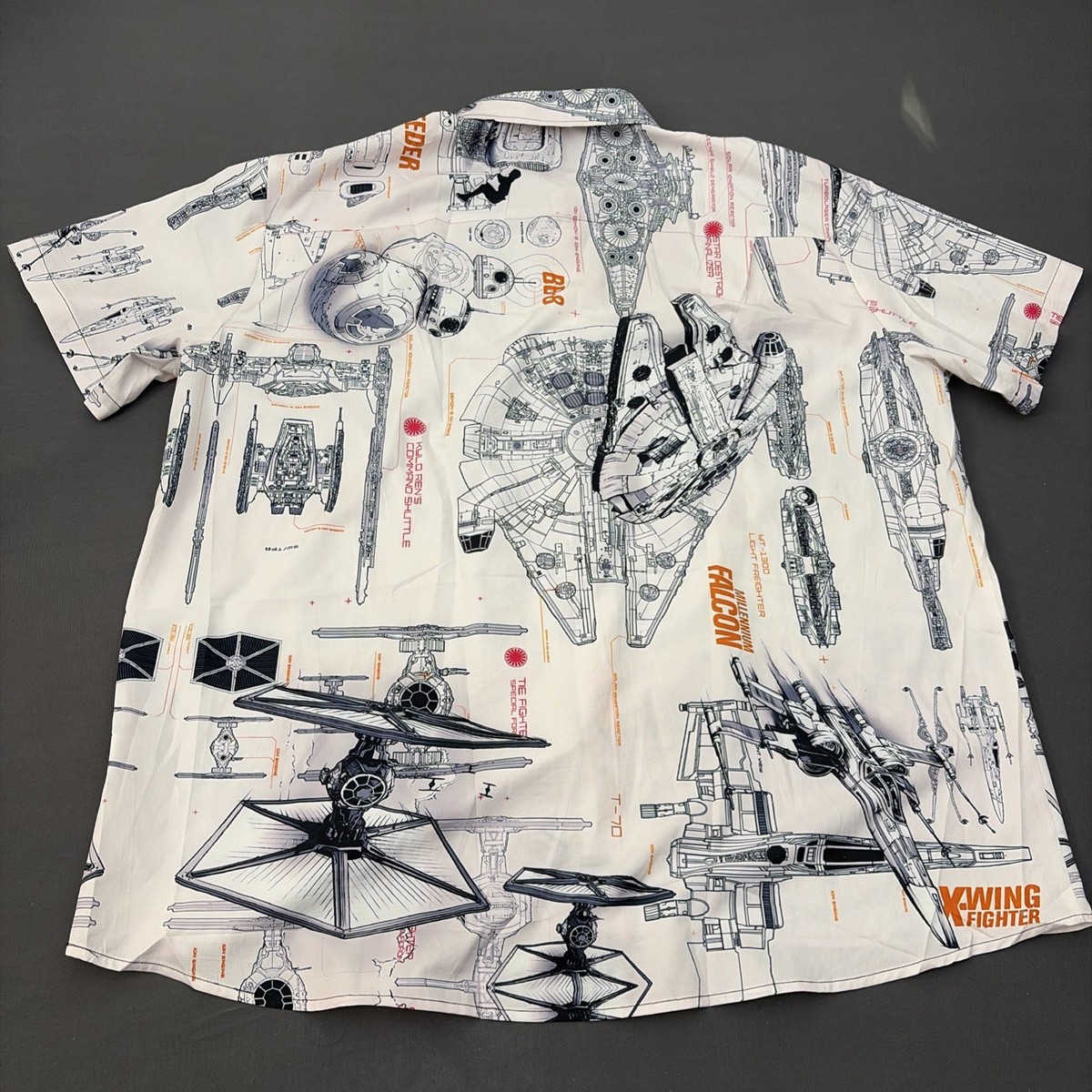 Hardaddy Shirt Mens Shirt XL Star Wars BB-8 Falcon Short Sleeve