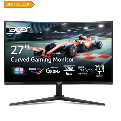 Immersive 27-Inch Curved VA Gaming Monitor | 100M:1 Contrast, Built-In Speakers