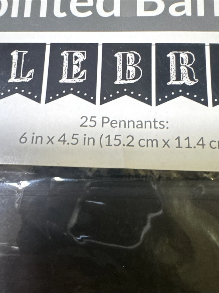 25 Pennants 6” x 4.5” Chalkboard Jointed  banner All Occasion Party Supply - Image 3 of 4