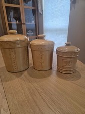 Signature Housewares Ceramic Gold 3-Piece Canister Set