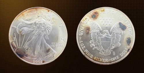 USA 2002 Silver American Eagle 1 Dollar 1 Ounce Silver Liberty Coin uncirculated