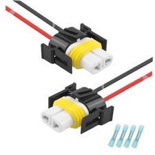 H11 H8 Headlight Connector Plug,2PCS Waterproof Pigtail Harness