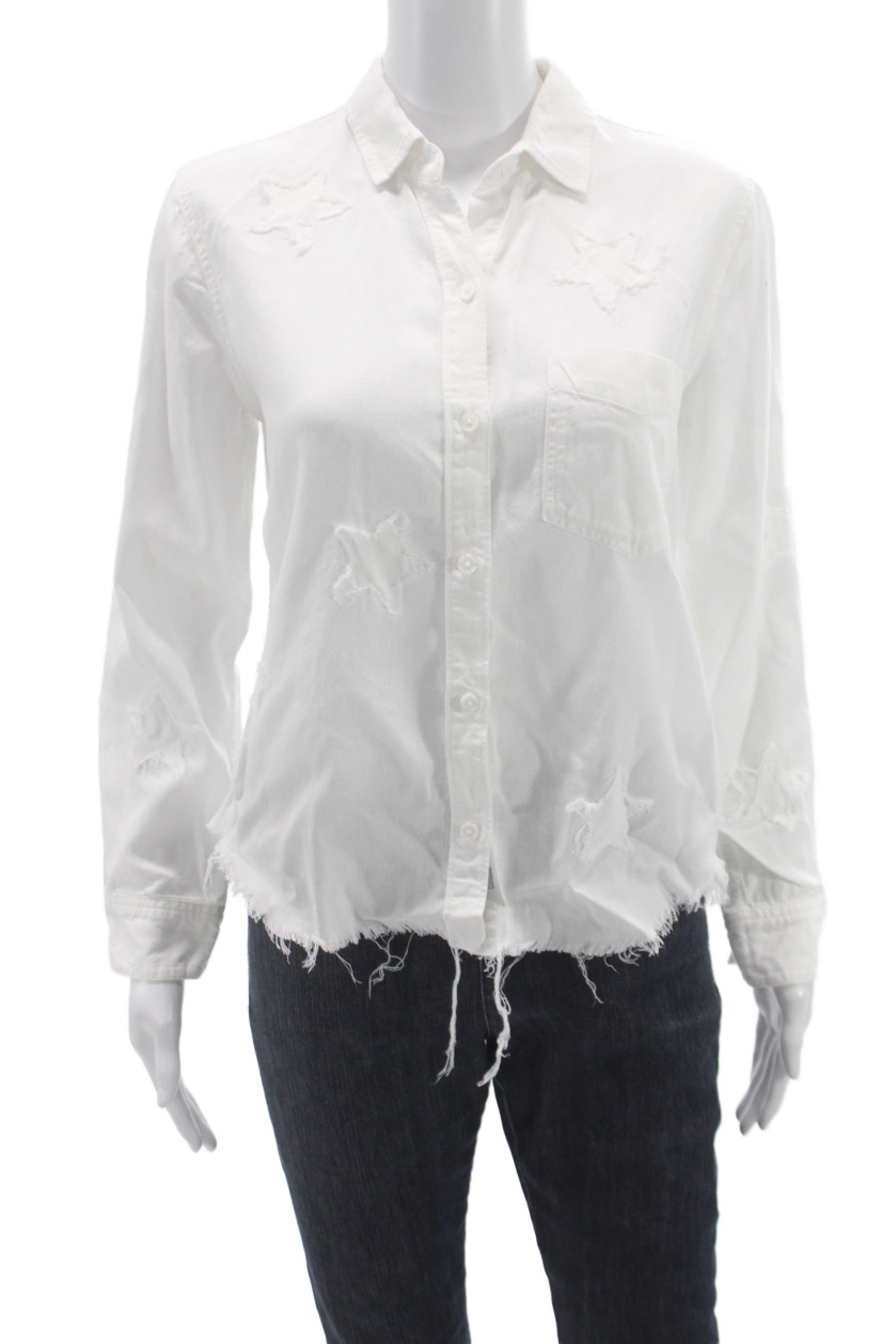 Rails Womens Collared Button Up Long Sleeve Star Print Tencel Petite Size XSFree Shipping in US $100+ Orders | $6.95 Orders Below