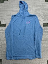 Vineyard Vines Edgartown T Shirt Womens XS Blue Whale Logo Nylon Stretch Hooded