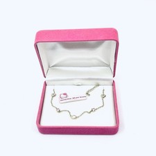 Hello Kitty Official 925 Silver Bracelet 2008 Sanrio Nakajima Zirconia Box