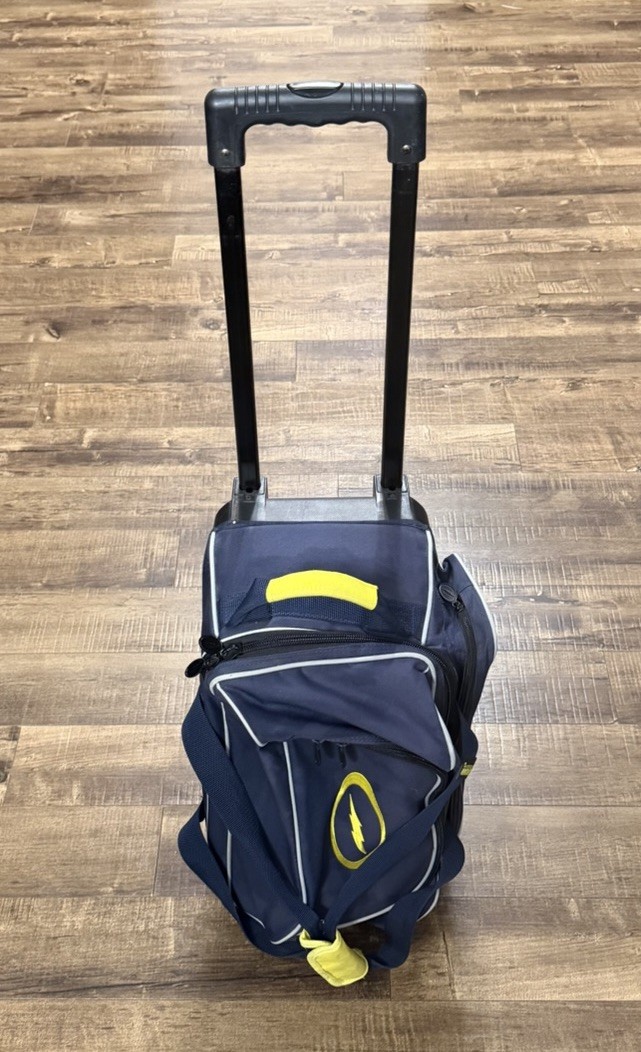 Streamline By Storm 2 Ball Bowling Bag Blue/Yellow Rolling R