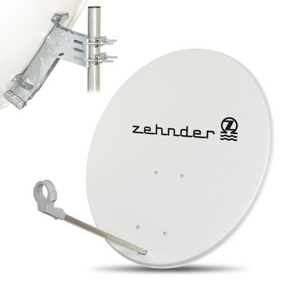 80cm ALU Aluminium Satelliten SAT Spiegel Schüssel Antenne HDTV HD UHD 4K grau