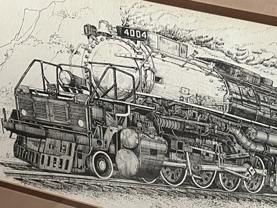 Union Pacific 4004 Signed & Numbered Artist G.C. Geivett 1986 Framed Print 7/500